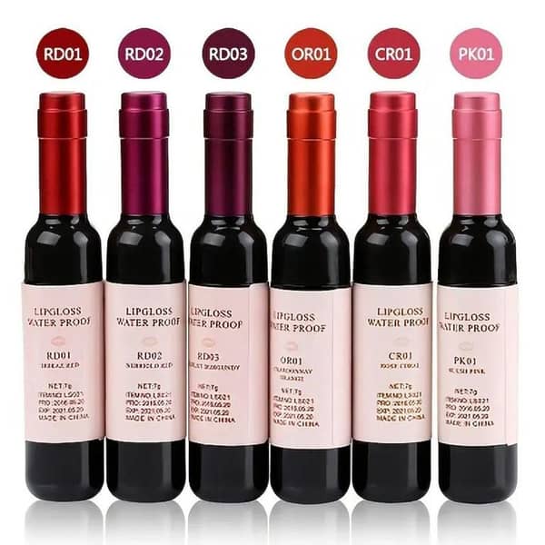 Set of 6 Man Zi Miao Wine Lip Tints | Waterproof and Long-Lasting Korean Lip Tint for Everyday Use
