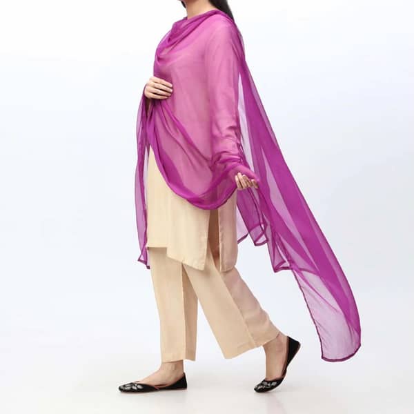 Yumnas Collection Black Crinkle Chiffon Dupatta - 2.5 Yards for Women, Lightweight and Versatile for Any Occasion