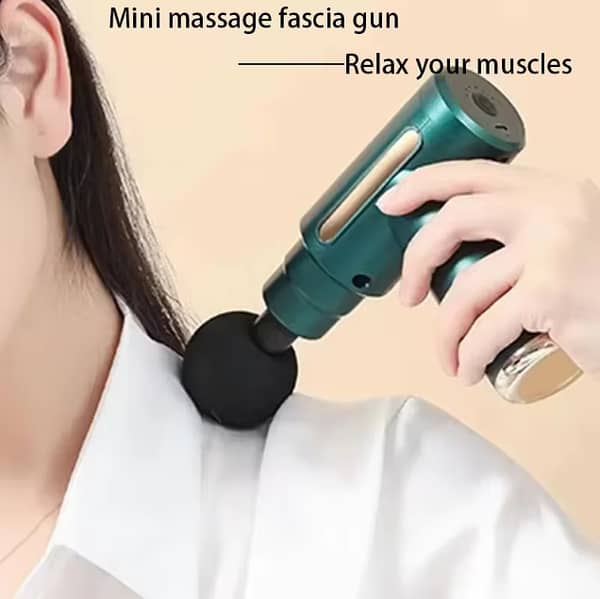USB Mini Massage Gun for Muscle Relaxation - Vibration Gun and Fascia Massager for Neck and Body, Portable Fitness Equipment by Fascial Machine