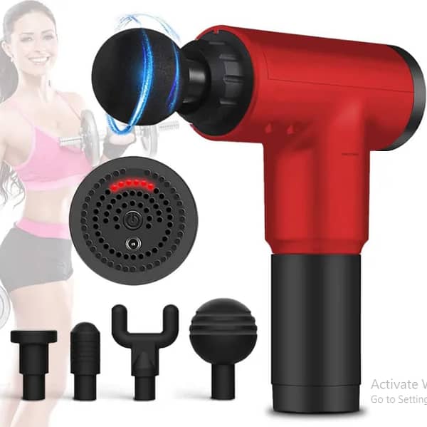 Pricetag Full Body Massager with 6 Speed Settings, Cordless Deep Tissue Percussion and 4 Detachable Heads for Muscle Pain Relief and Relaxation