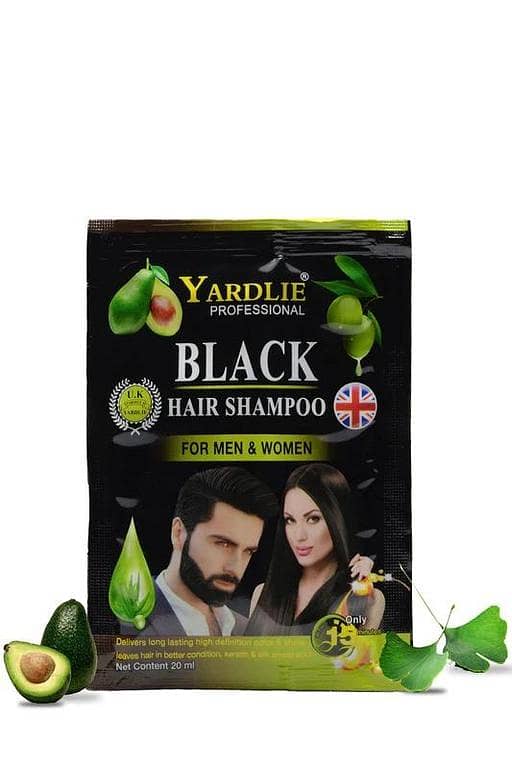 Yardlie Black Hair Color Shampoo - UK Formula, 01 Sachet for Easy Application