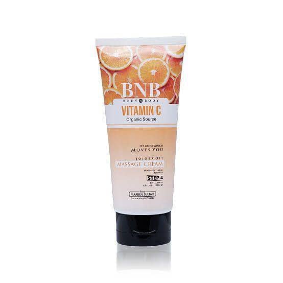 BNB Vitamin C Massage Cream for Hydration and Skin Brightening 200ml