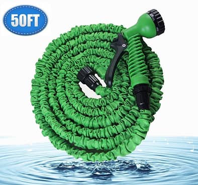 FRAKIN Expandable Garden Hose Pipe - Available in 50FT/100FT, High Pressure with 7 Function Spray Nozzle for Car Washing and Home Gardening