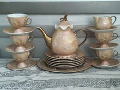 tea set with cake plate set 2in 1