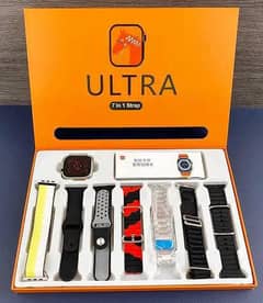 Ultra 7in1 smart watch with 7 straps