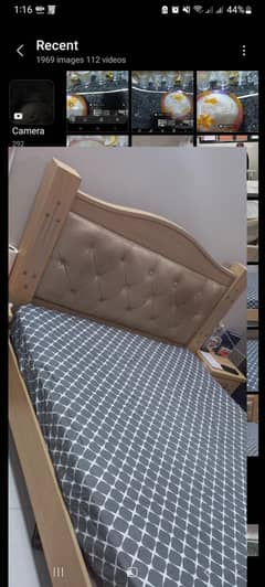 DUBAI BED WITH MOLY FOAM  2 SIDE TABLES.