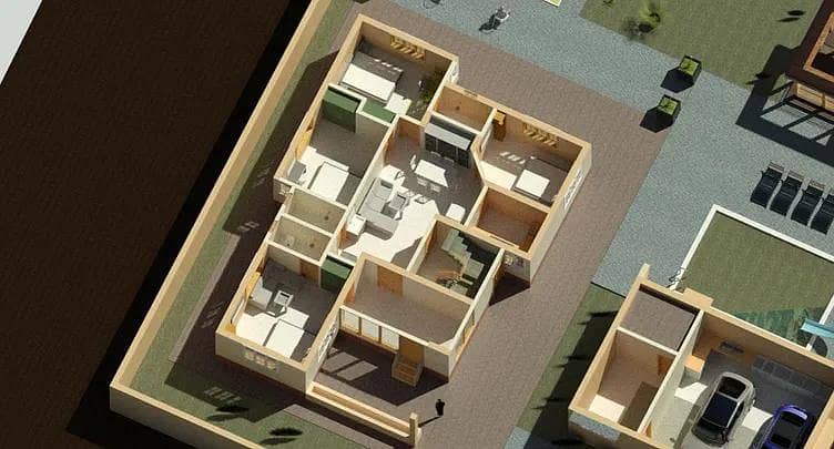 2D Architecture Drawings and 3D Rendering 0