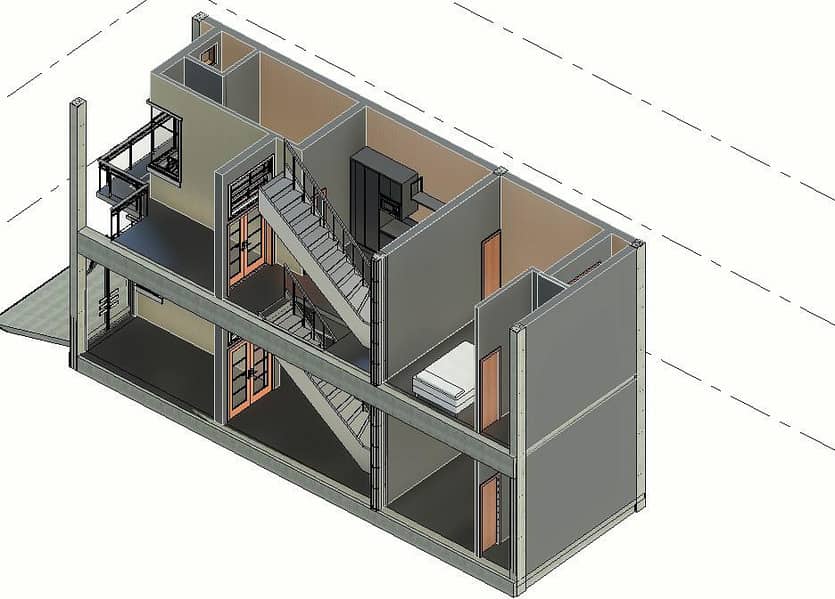 2D Architecture Drawings and 3D Rendering 3