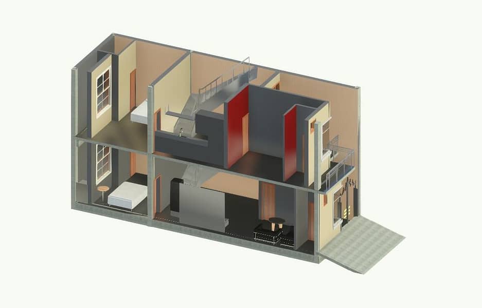 2D Architecture Drawings and 3D Rendering 4