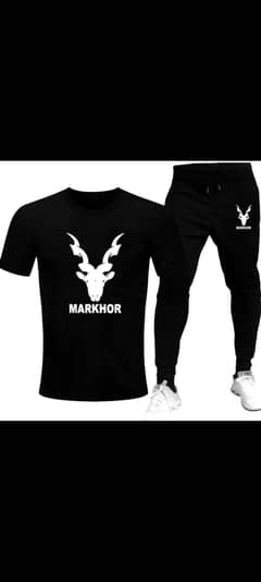 2 Pcs Men's Cotton Printed Track Suit