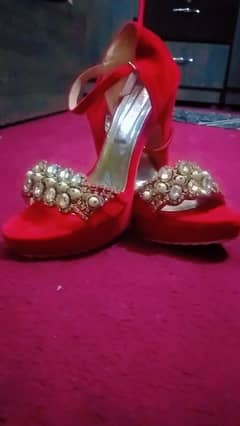 Bridal Valvet Red Heel