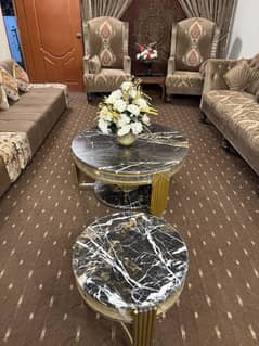 Center Table with 2 Side Tables