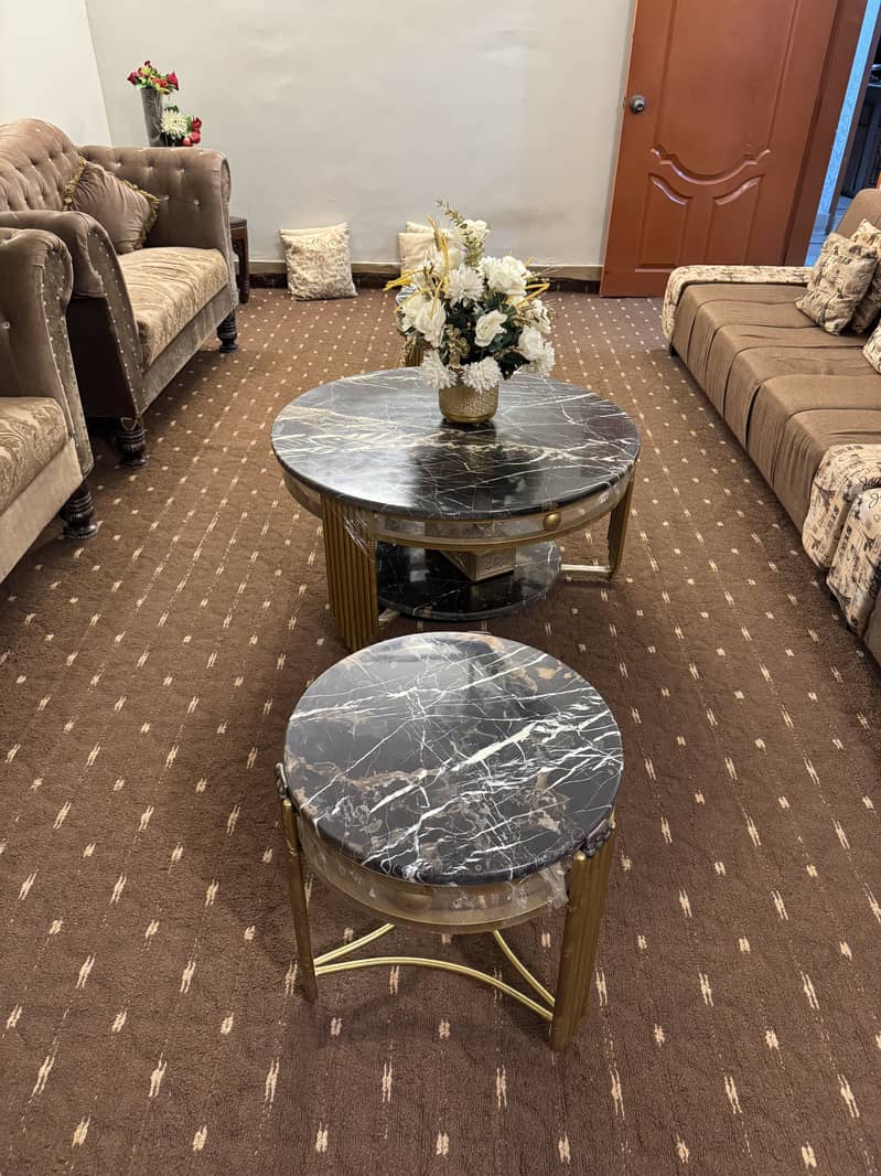 Center Table with 2 Side Tables 3