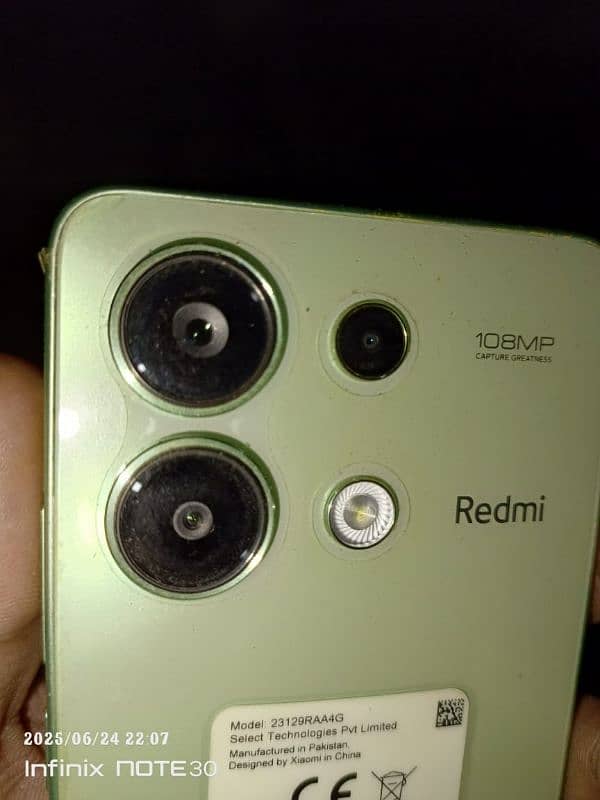 redmi note 13 No open rapir 8+128 mery super amlod display omplete box 5