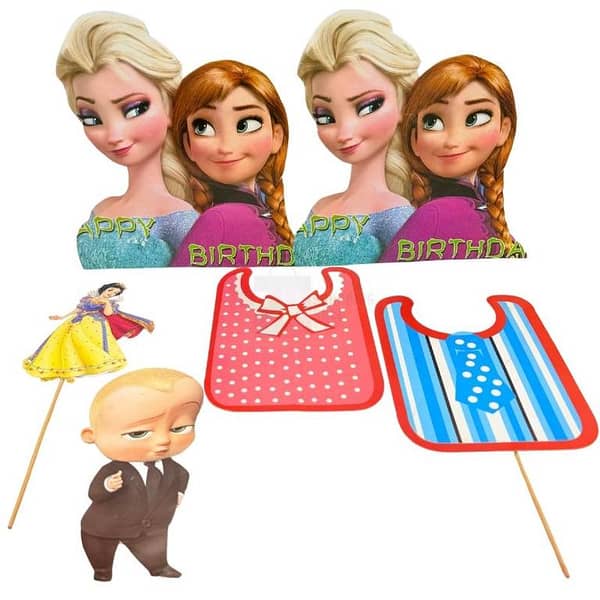 Frozen, Boss Baby, and Princess Character Cutouts - Set of 6, 4 to 6 Inch Sizes