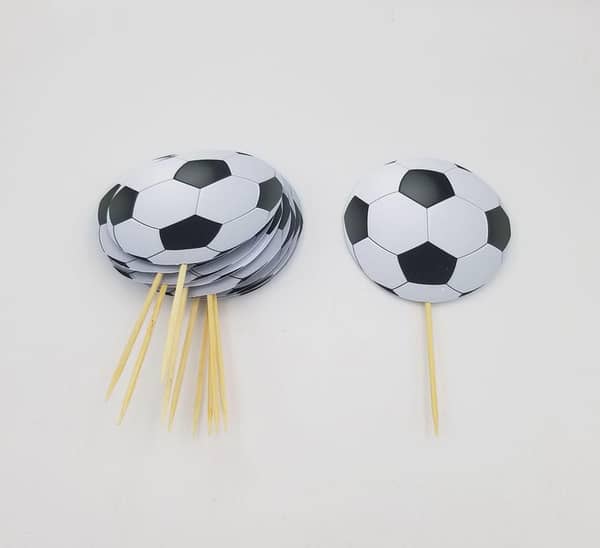 Pack of 10 Football-Themed Cupcake Toppers, 3.5 Inch Size