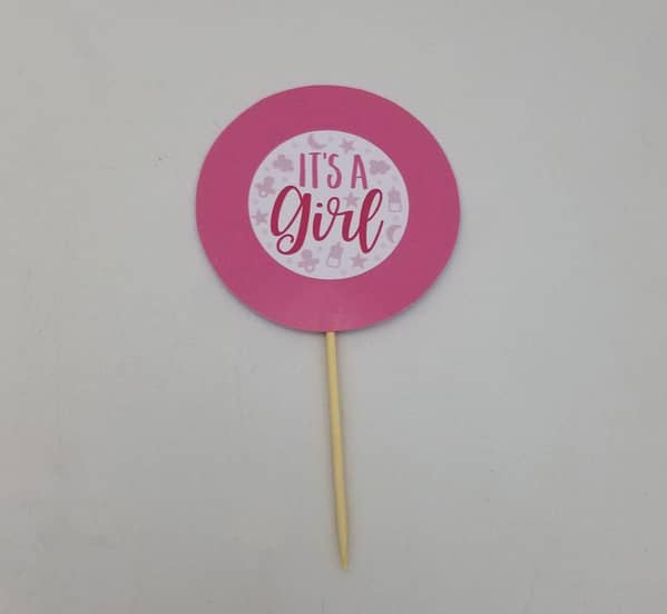 Pack of 10 Baby Girl Cupcake Toppers - It's a Girl Theme