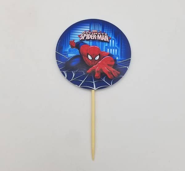 Pack of 10 Spiderman Cupcake Toppers for Celebrations - 3.5 Inch Decorations