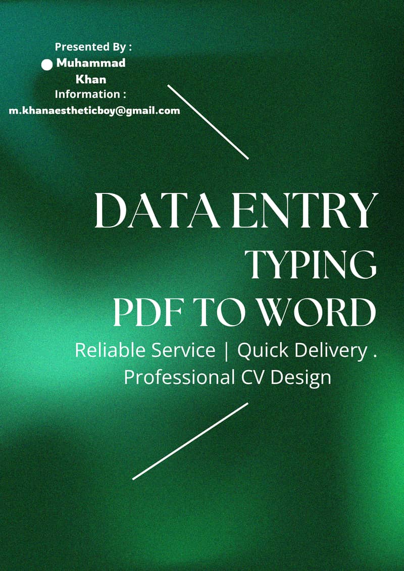 DATA ENTRY | TYPING | PDF TO WORD | CV MAKING 2