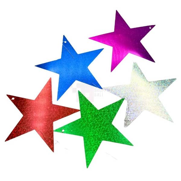 5-Inch Multicolor Star Cutouts - Pack of 10