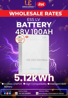 Itel 51.2v Lithium ion (5.12Kwh) Battery
