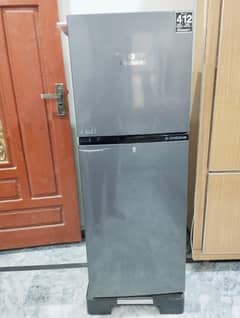 9149WB Chrome Hairline Gray Double Door Refrigerator