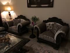 Carved sofa set 5 seater