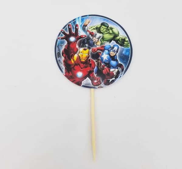 Pack of 10 Avengers Cupcake Toppers - 3.5 Inch Decorations for Birthday Parties