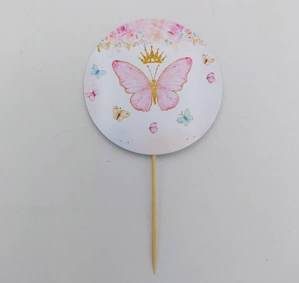Pack of 10 Butterfly Theme Cupcake Toppers - 3.5 Inch Decor for Birthday Parties