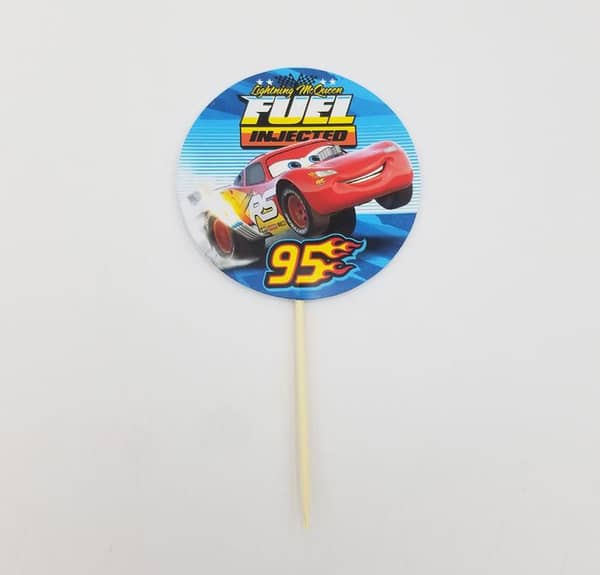 Pack of 10 Cars Theme Cupcake Toppers - 3.5 Inch Decorations for Birthday Parties