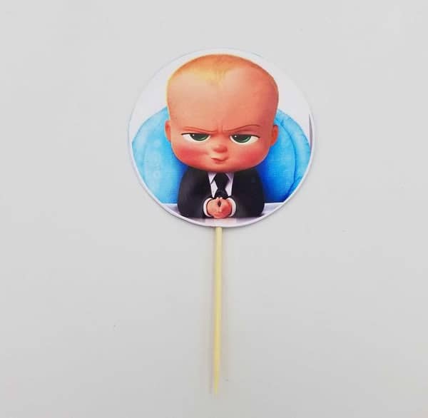 Pack of 10 Boss Baby Cupcake Toppers for Themed Birthday Parties - 3.5 Inch Decorations
