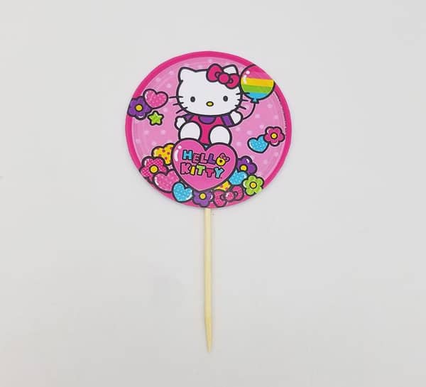 Pack of 10 Hello Kitty Cupcake Toppers - 3.5 Inch Theme Decorations for Parties