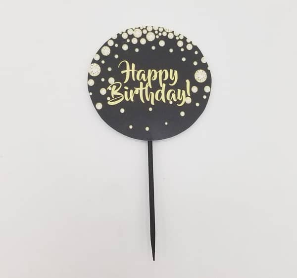 Pack of 10 Happy Birthday Cupcake Toppers - 3.5 Inch Decoration for Celebrations