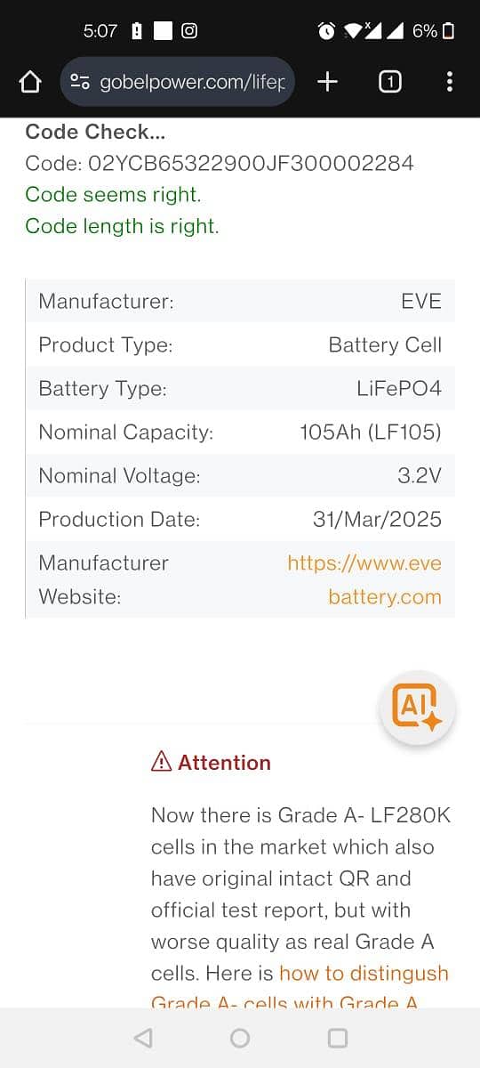 Lithium phosphate Battery 3.2v 100Ah brand new cells 12v 24v 48 volt 14