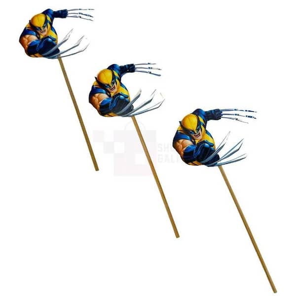 Pack of 3 X-Men Theme Cake Toppers for Birthday Decorations