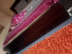 Bed with dressing table
