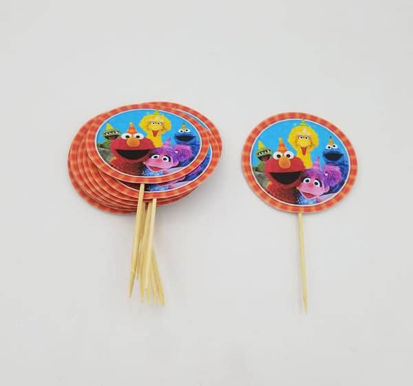 Pack of 10 Sesame Street Cupcake Toppers - 3.5 Inch