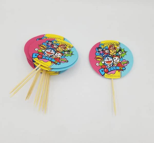 Pack of 10 Doraemon Theme Cupcake Toppers - 3.5 Inch Decoration