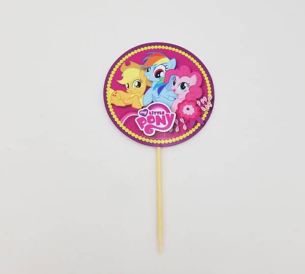 Pack of 10 My Little Pony Cupcake Toppers - Themed Decorations for Birthday Parties