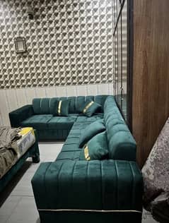 New versache style I shape corner sofa with cussions