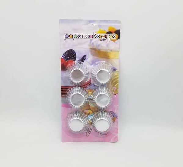 Shiny Mini Paper Cupcake Holder - 6 cm Size, 150 Count