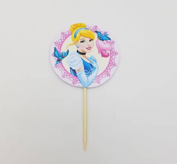 Cinderella Cupcake Toppers - Set of 10 Themed Decorations for Cupcakes - 3.5 Inches