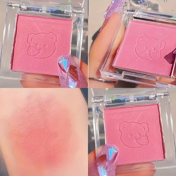Pastel Blush Compact by Blush | Peach and Lavender Shades | Natural Matte Blusher Powder for Contouring and Shadowing