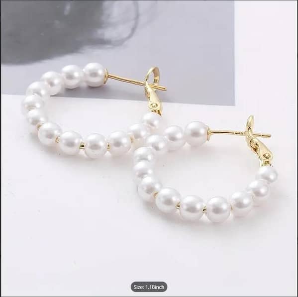 8 Pair Pearl Hoop Earrings for Women and Girls - Stylish Accessories for Any Occasion