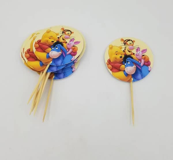 Pack of 10 Winnie the Pooh Cupcake Toppers - Themed for Celebrations and Decorations