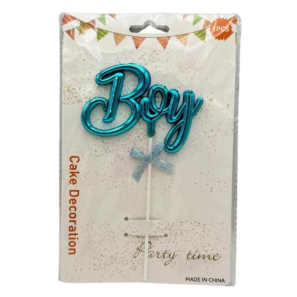 Baby Boy Cake Topper for Cake Decoration - BOY Theme Cake Decoration