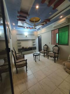 Full furnished Apartments For Rent 2 Bedrooms with attached bathroom TV lounge kitchen Drawing Dining family building VIP location DHA phase 5