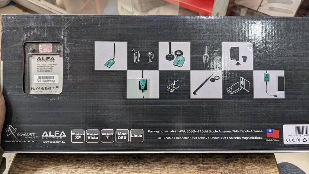 Alfa AWUS036NH WIFI Adaptar Moniter mode & packet integration spoted 6