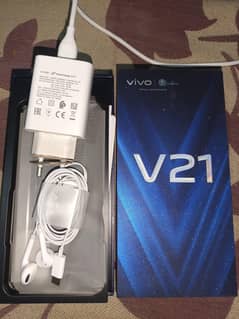 vivo v21 with original box and change  clean