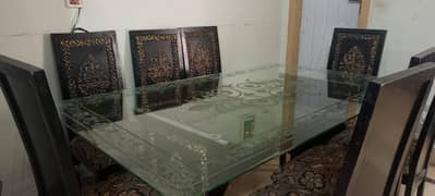 Wooden Dining Table with Chairs